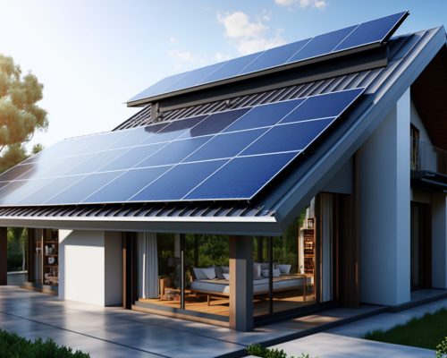 Photovoltaic Solar Panels. Ai generative